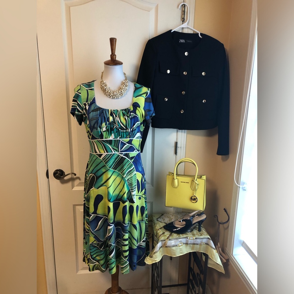 Joseph Ribkoff Printed Midi swing Dress